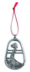 Viking Ship Pewter Ornament Norway Dragon Head