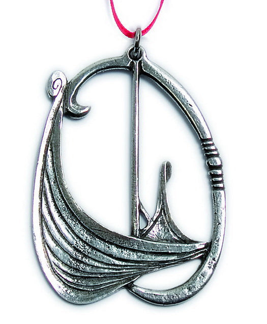 Viking Ship Prow Pewter Ornament Norway