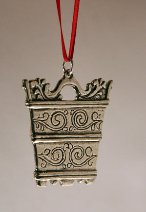 Rosemaling Tine Pewter Ornament Norway