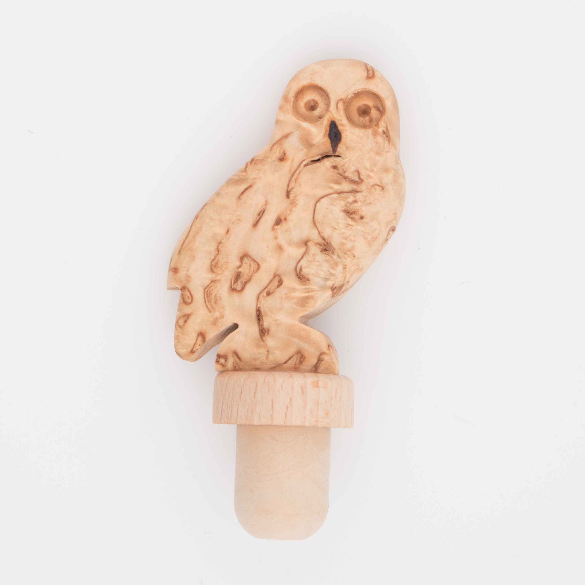Owl Burlwood Bottle Topper