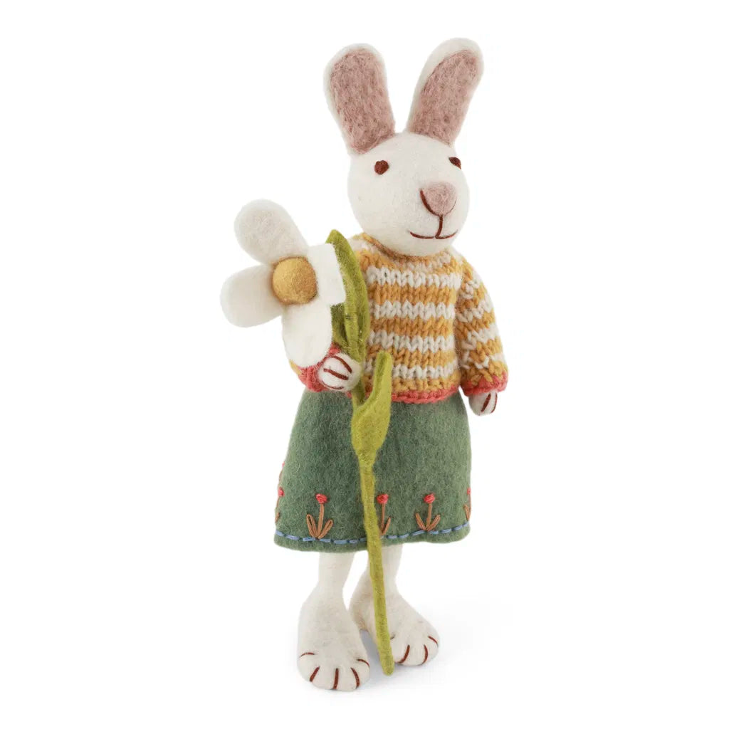 Gry & Sif Bunny White Girly Skirt & Snowdrop Flower