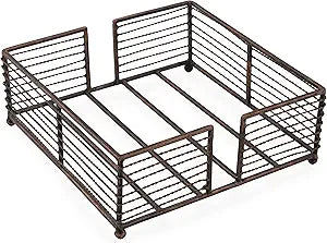 Napkin Holder Caddy Twisted Wire Copper