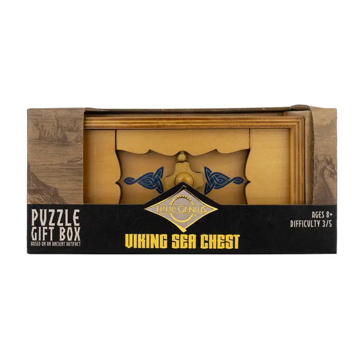 Viking Sea Chest Wooden Puzzle Gift Box