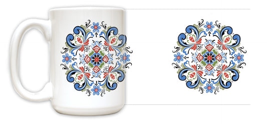 Colorful Rosemaling Mug