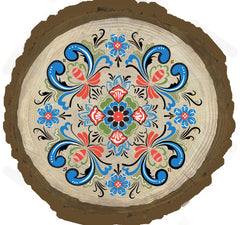 Wood Circle Ornament Talla