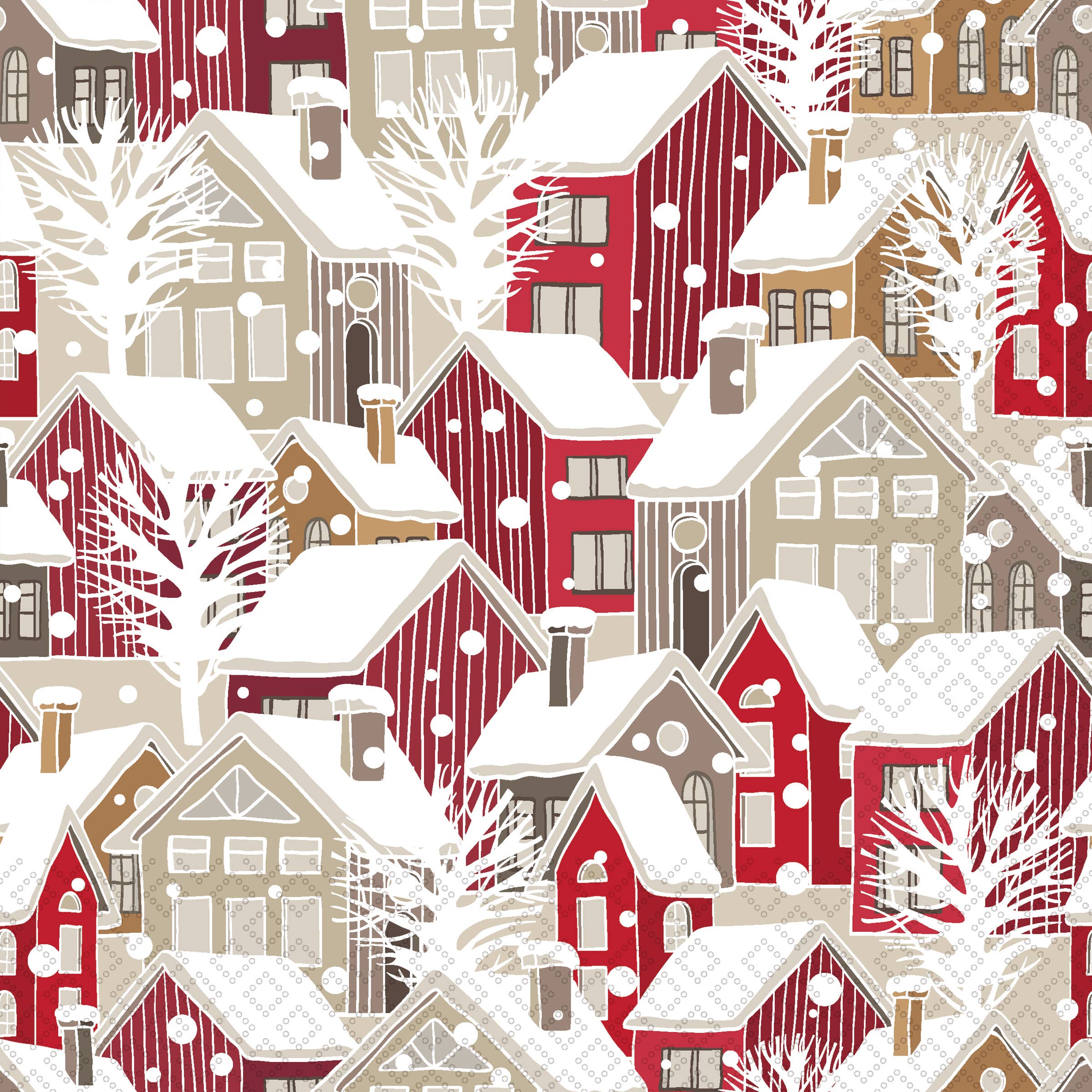 Winter Village Christmas Lunch Napkins