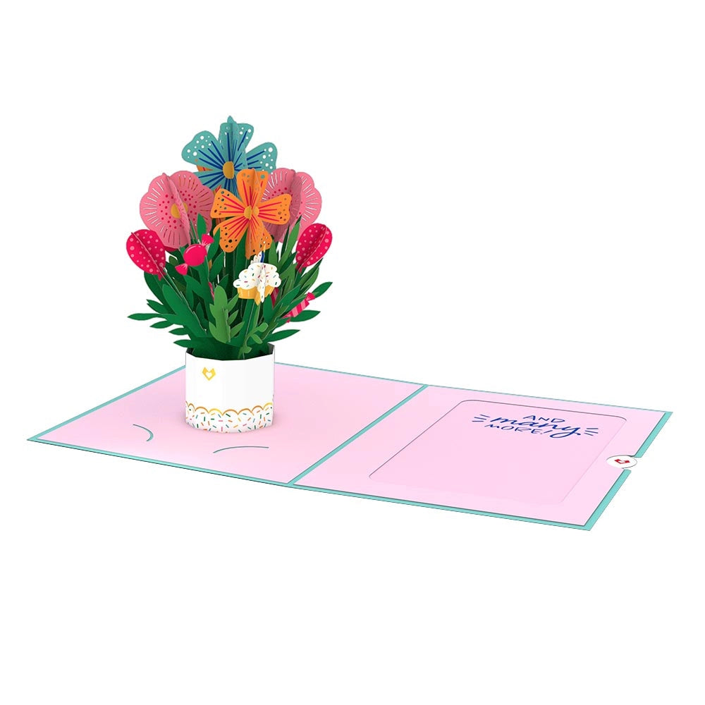 Card  Happy Birthday Card with Mini Bouquet Pop-Up Card Lovepop