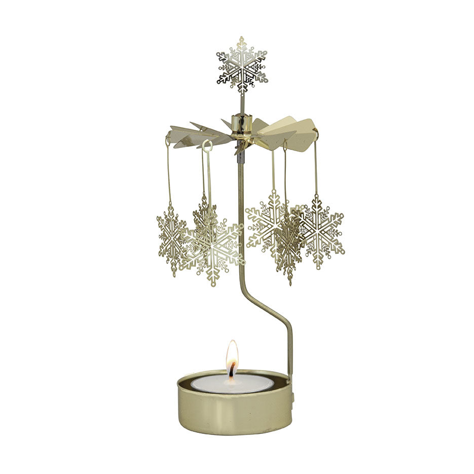 Rotary Candle Snowstar Gold