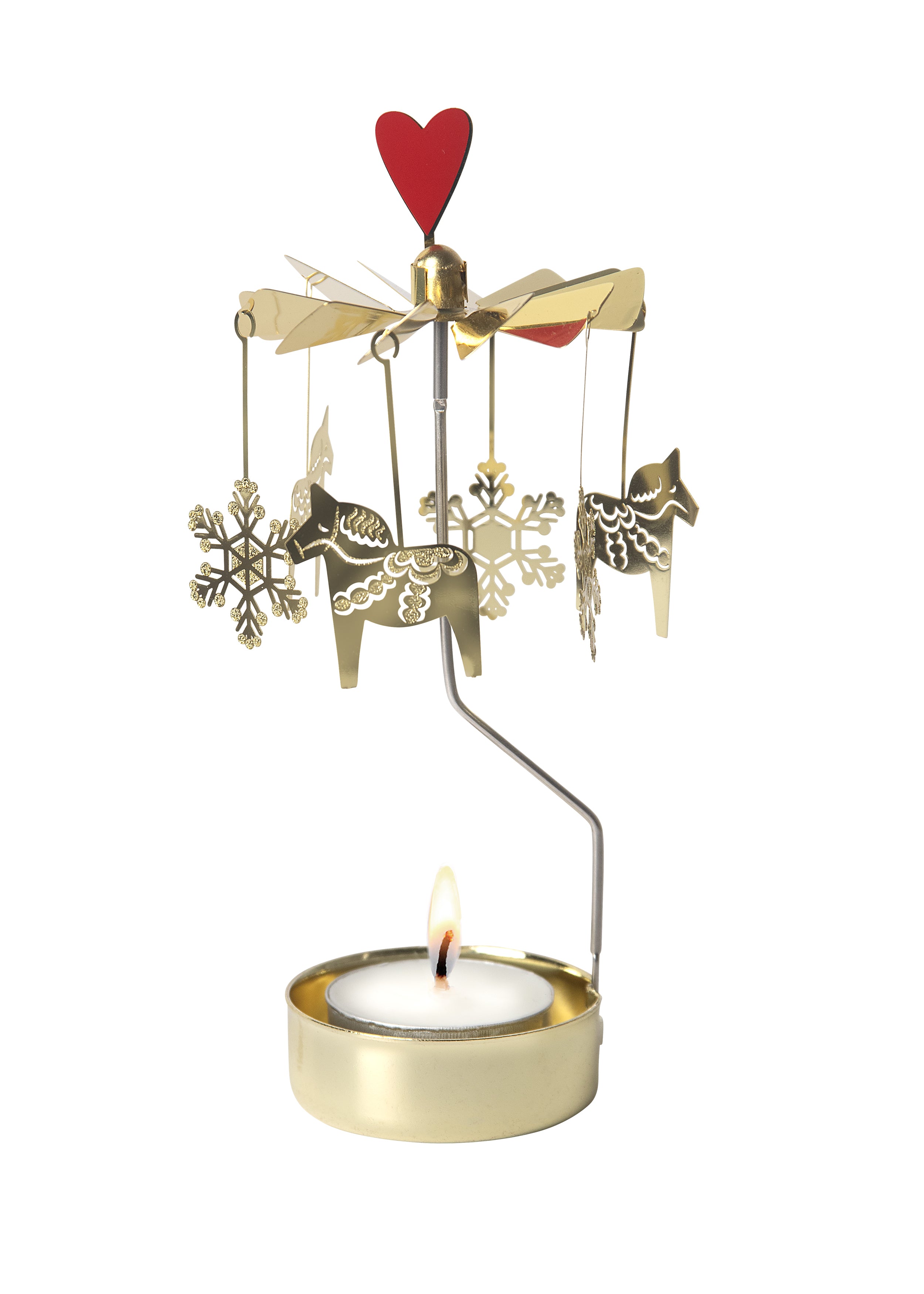 Rotary Candle Christmas Dala Horse