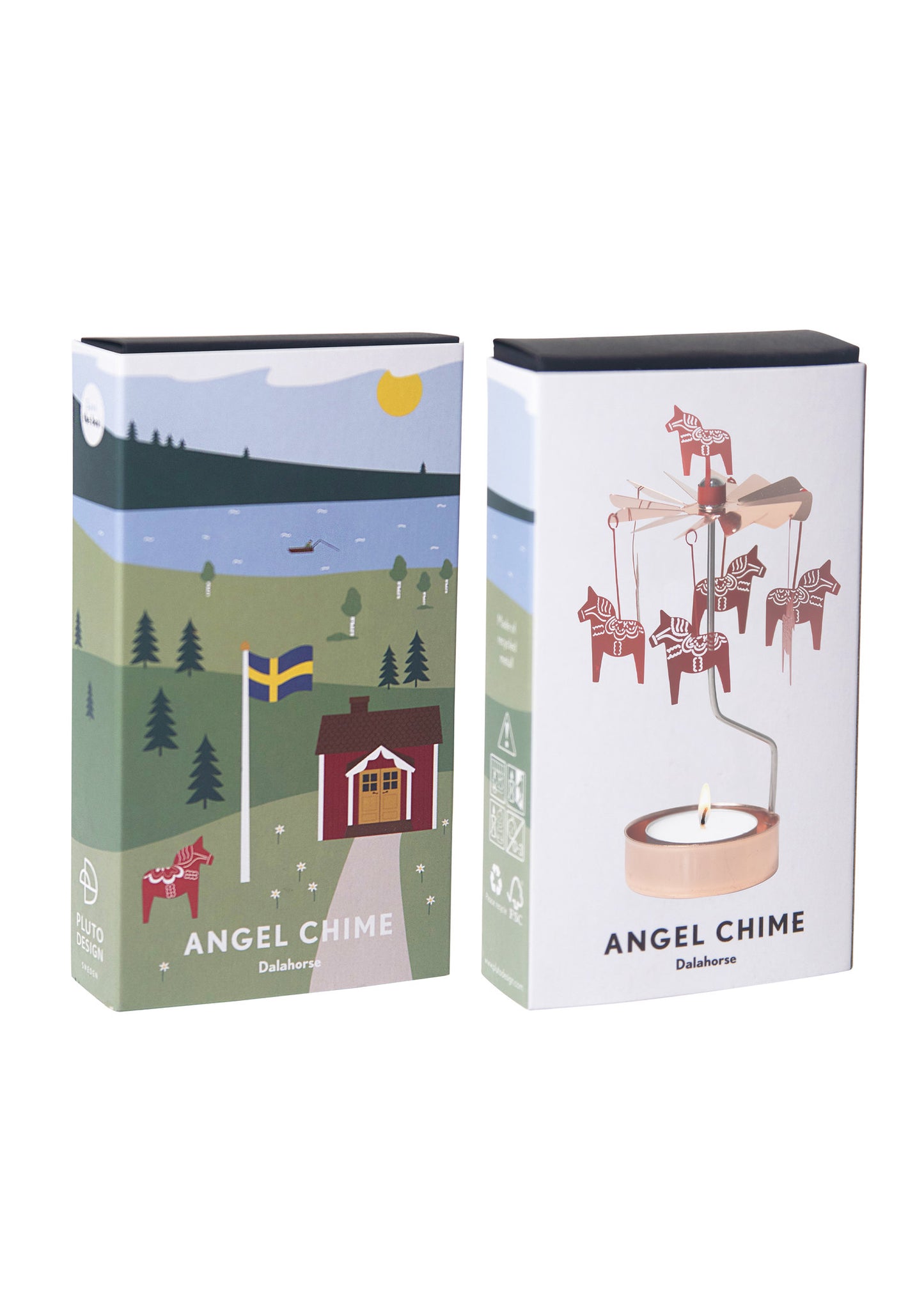 Rotary Candle Dala Horse Red