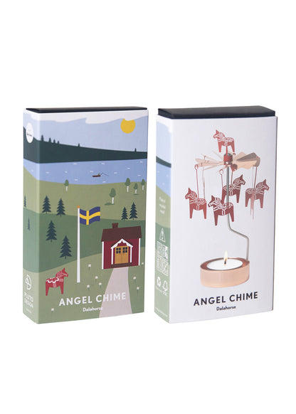 Rotary Candle Dala Horse Red
