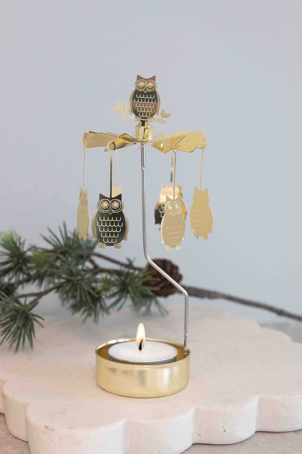 Rotary Candle Owl