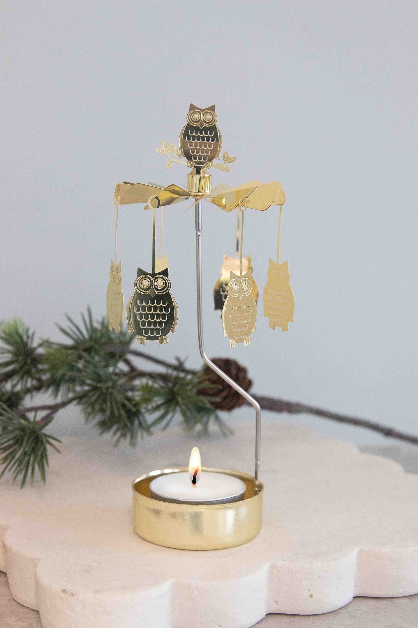 Rotary Candle Owl