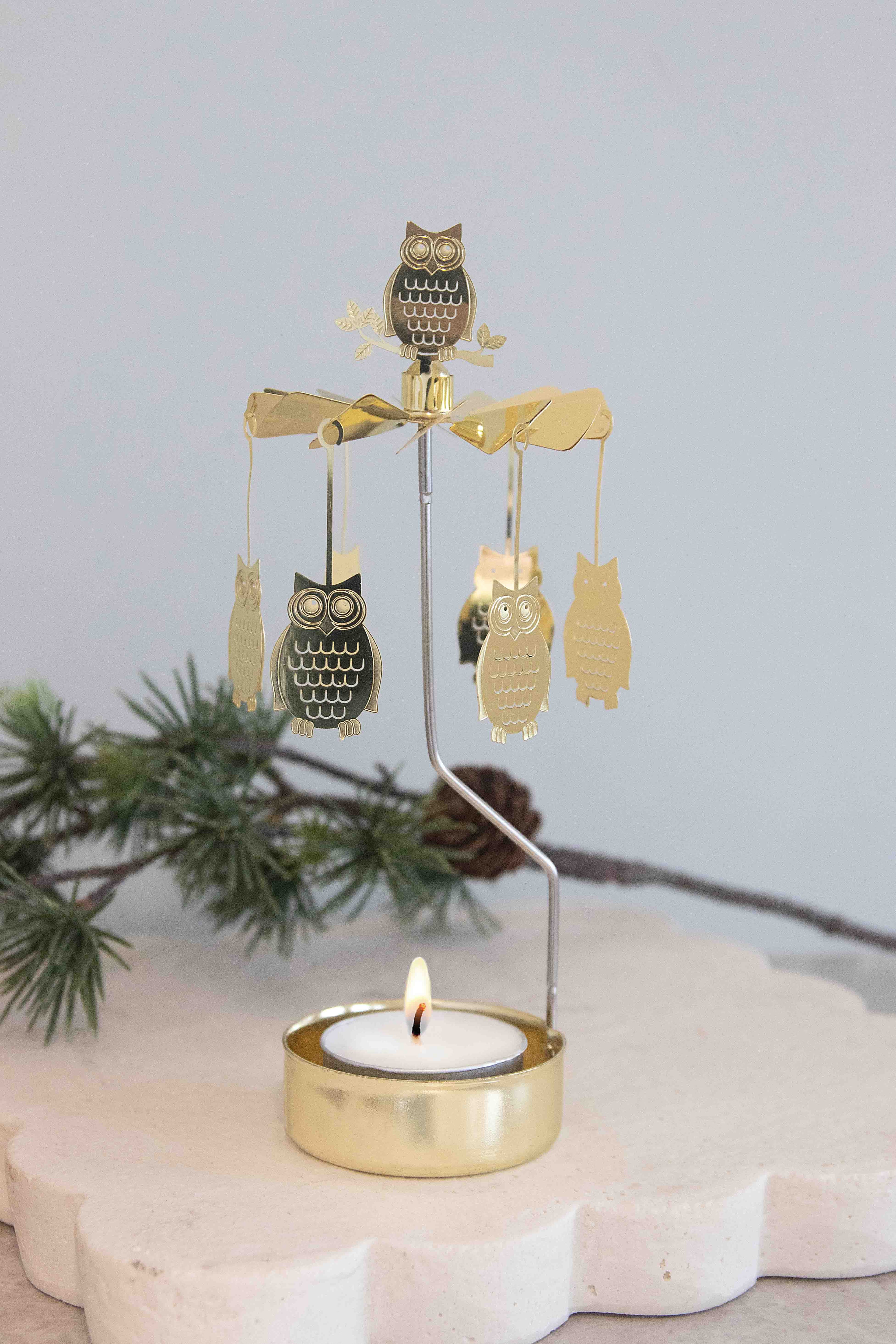 Rotary Candle Owl