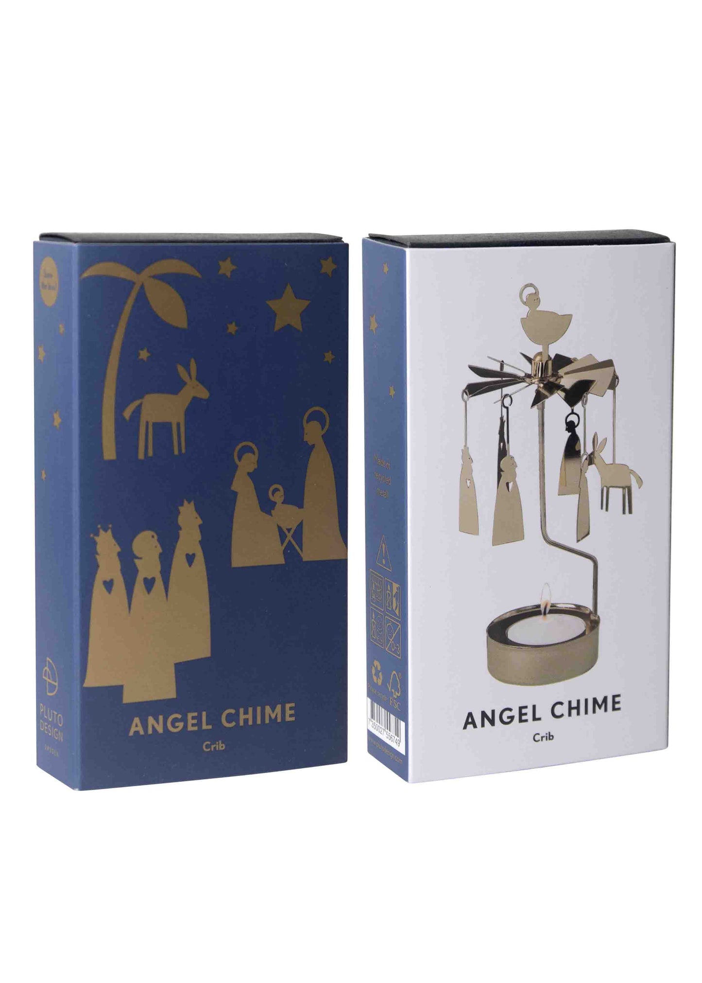 Rotary Candle Nativity Gold