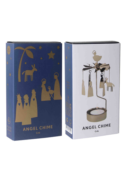 Rotary Candle Nativity Gold
