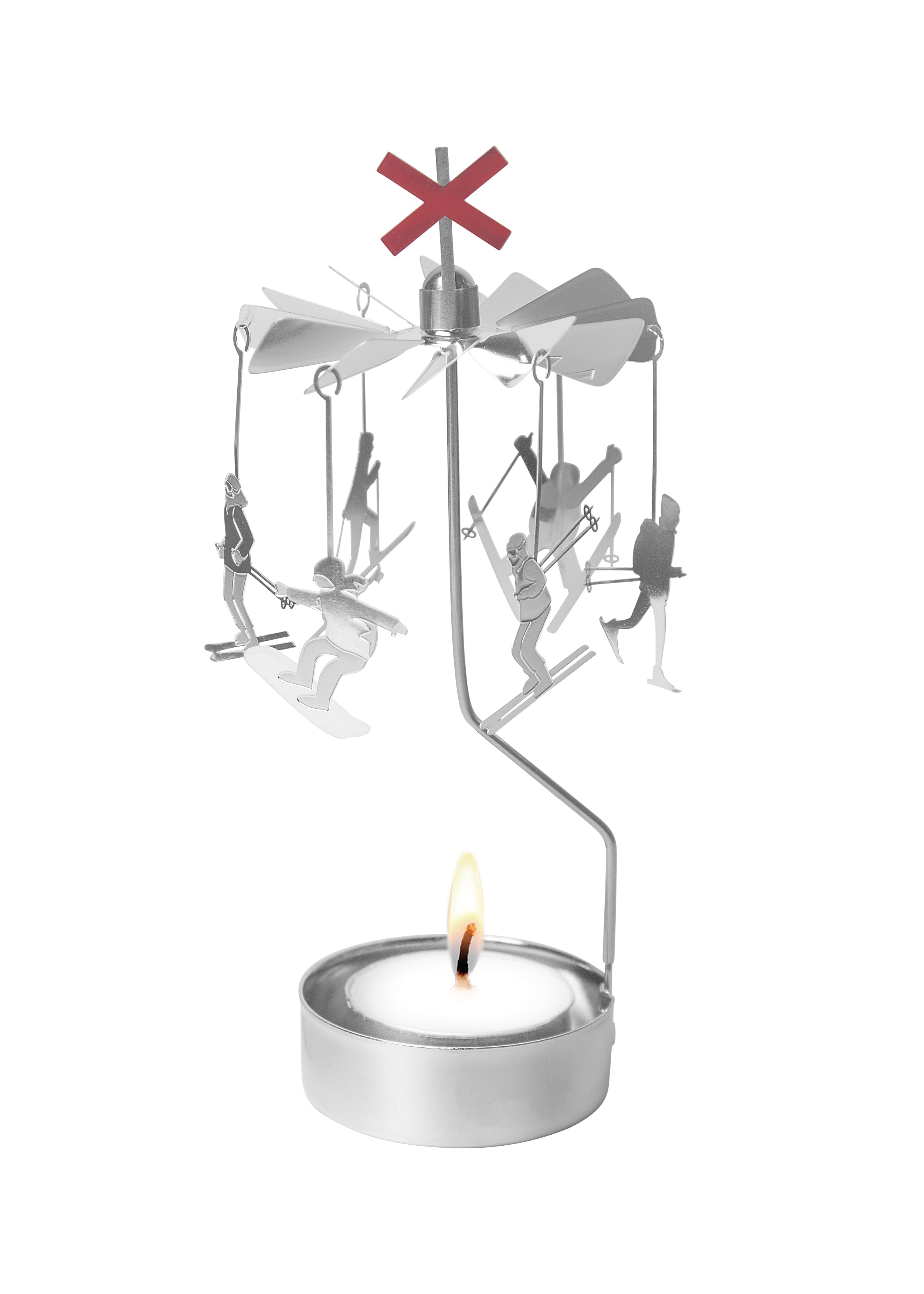 Rotary Candle Up North in Silver