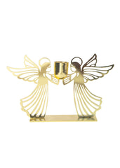 Metal Candle Holder Flying Angel Gold