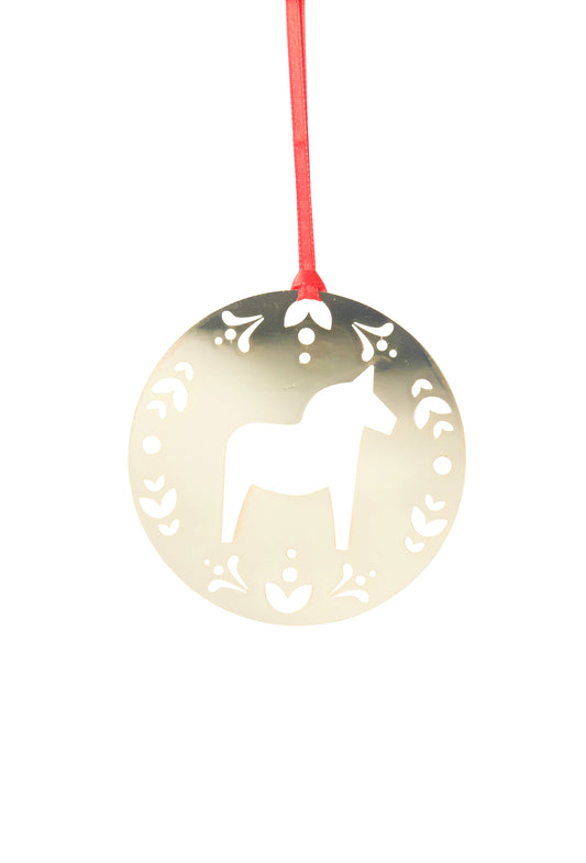Metal Decoration Dala Horse Gold
