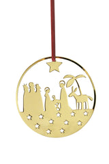 Metal Decoration Nativity Gold Ornament
