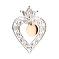 Sylvsmidja Brooch Heart with Crown Solje