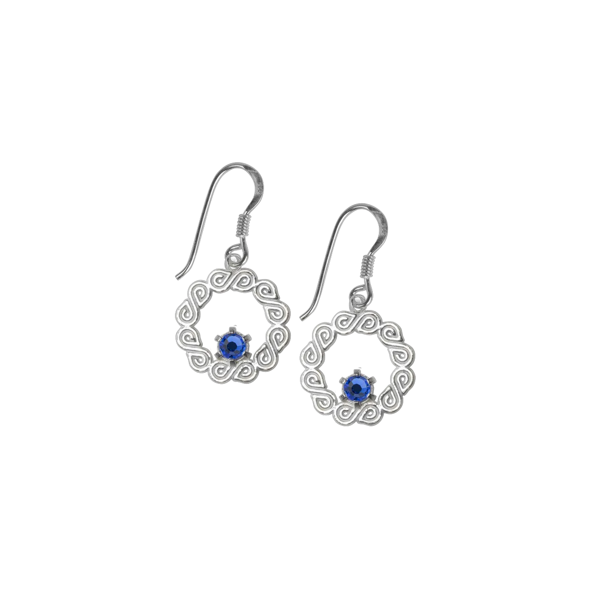 Sylvsmidja Infinity Earrings with Blue Crystal - Crossings 200