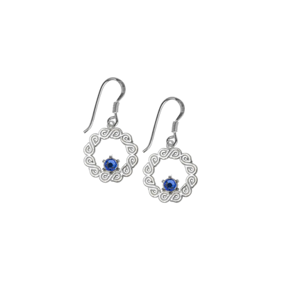 Sylvsmidja Infinity Earrings with Blue Crystal - Crossings 200