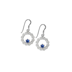 Sylvsmidja Infinity Earrings with Blue Crystal - Crossings 200