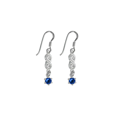 Sylvsmidja Infinity Earrings with Blue Crystal - Crossings 200