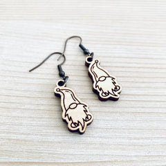 Earrings Gnome Wood Engraved Earrings Aurora North