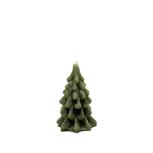 Rustic Christmas Tree Candle