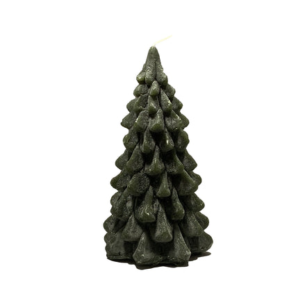 Rustic Christmas Tree Candle