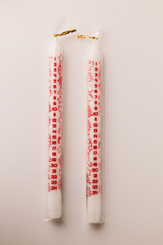 Advent Taper Red & White