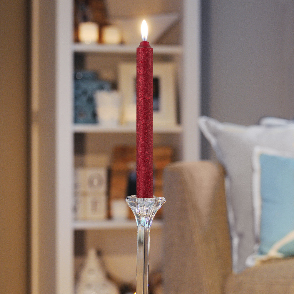 Root Dinner Candle Garnet 9"
