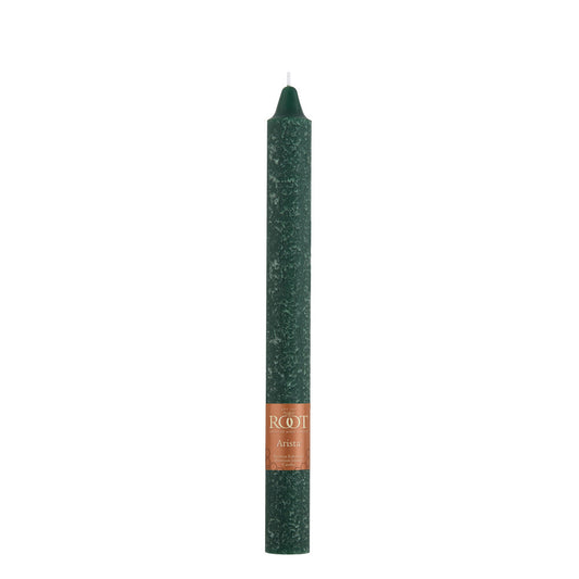 Root Dinner Candle Dark Green 9"
