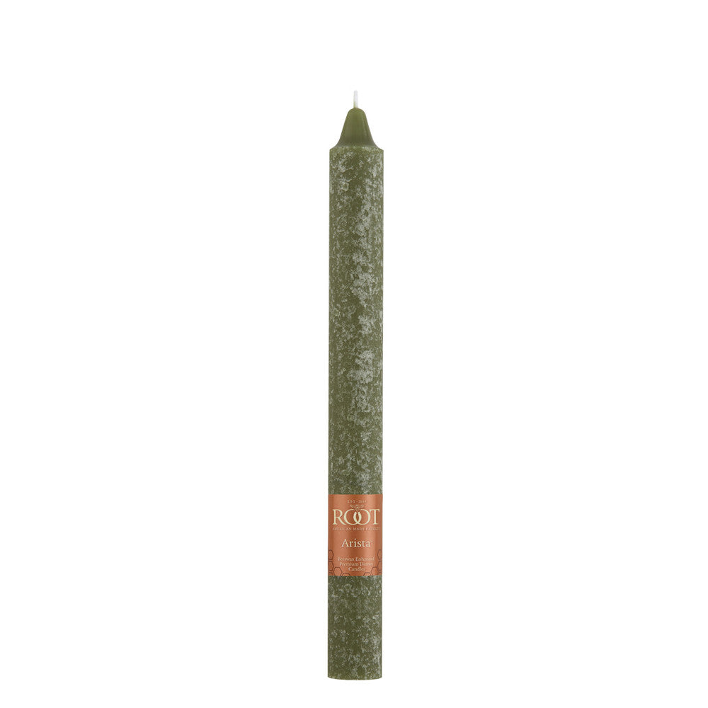 Root Dinner Candle Dark Olive 9"