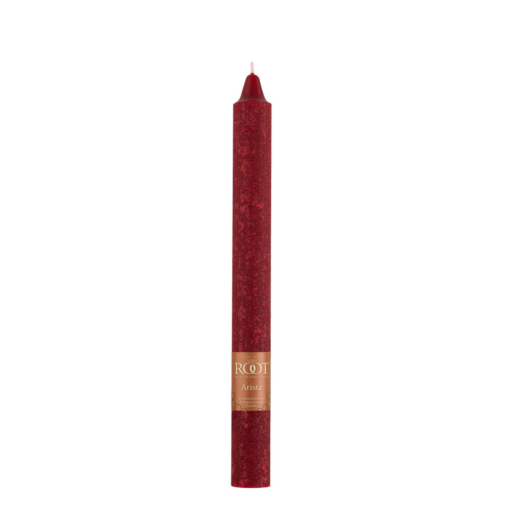 Root Dinner Candle Garnet 9"
