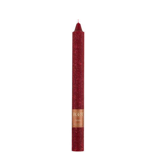 Root Dinner Candle Garnet 9"