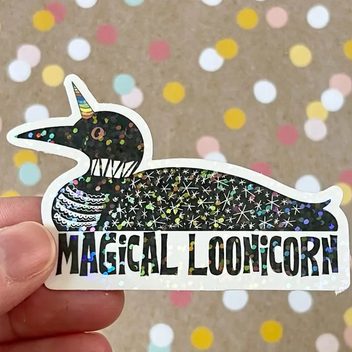Sticker Magical Loonicorn Glitter