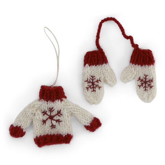Gry & Sif Knitted Sweater & Gloves