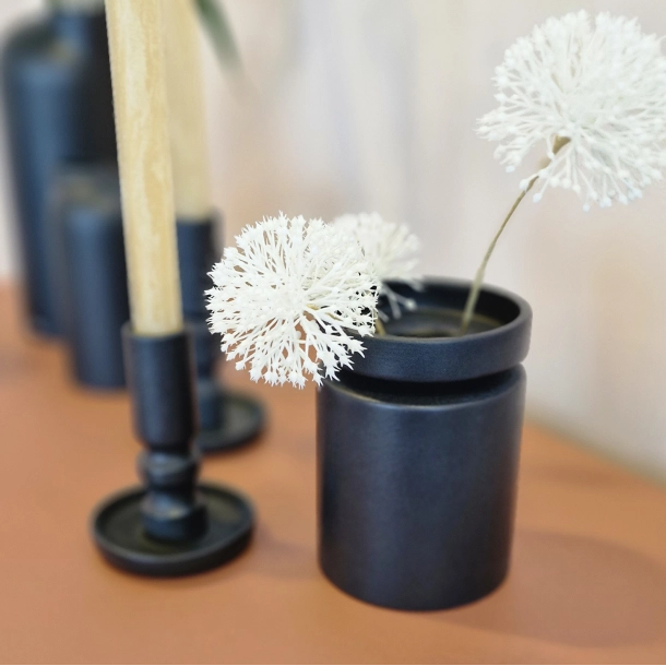 Lubech Vase/Candle Holder Black