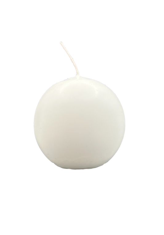Ball Candle 2" White