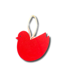 Bird Ornament Wood Flat
