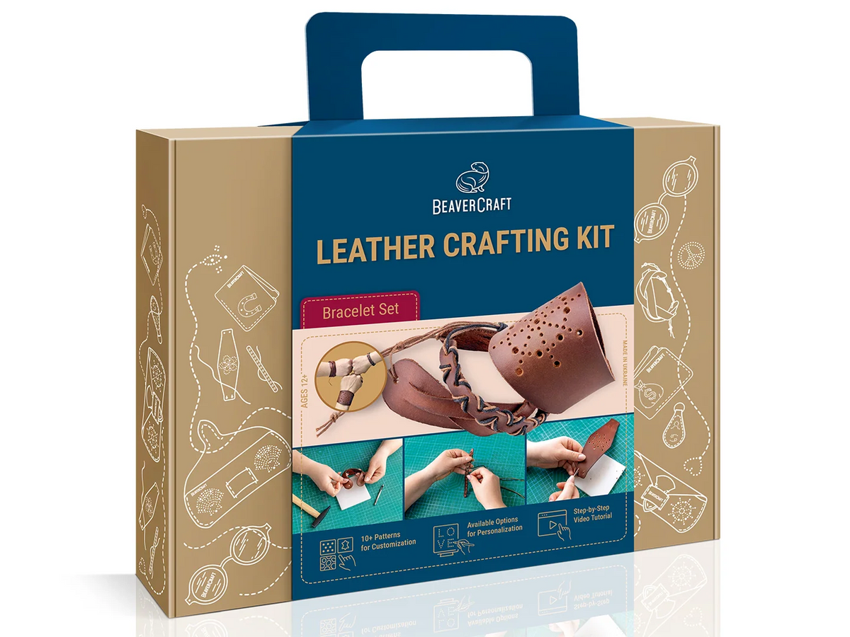 Bracelet Set Leather Crafting Kit – Complete Starter Leathercraft Kit