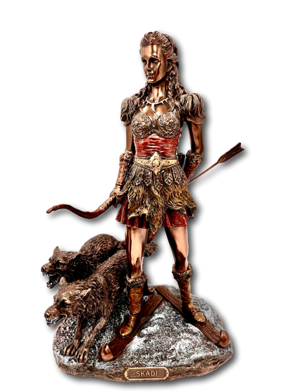 Bronze Skadi Viking Statue Large