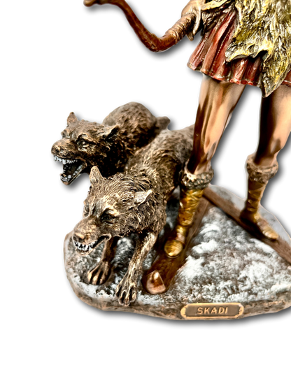 Bronze Skadi Viking Statue Large