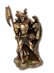Bronze Loki Viking Statue Large