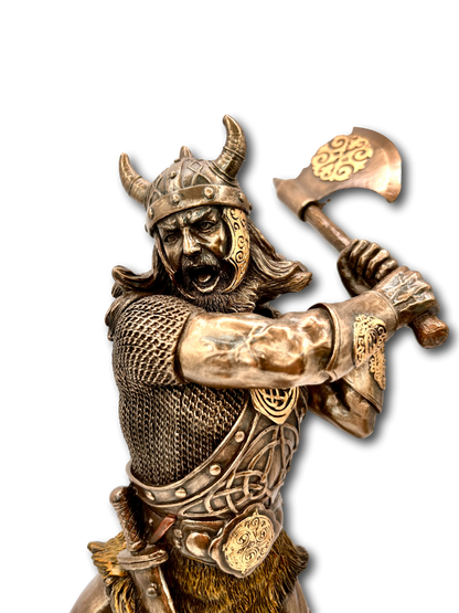 Bronzed Viking with Axe