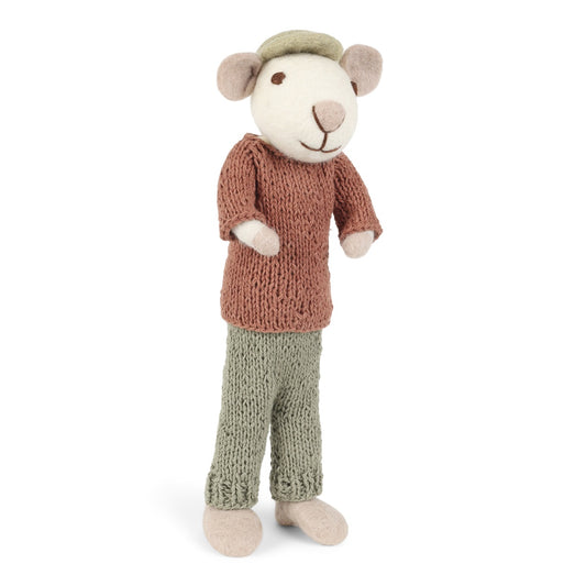 Gry & Sif Mouse Green Hat Large