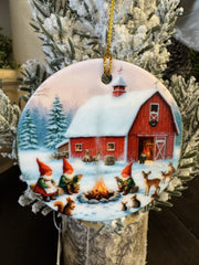 Ornament Gnomes & Animals by the Barn